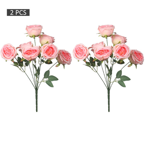 2pcs Artificial Rose Flower Bunch