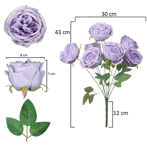 2pcs Artificial Rose Flower Bunch