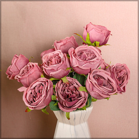 2pcs Artificial Rose Flower Bunch