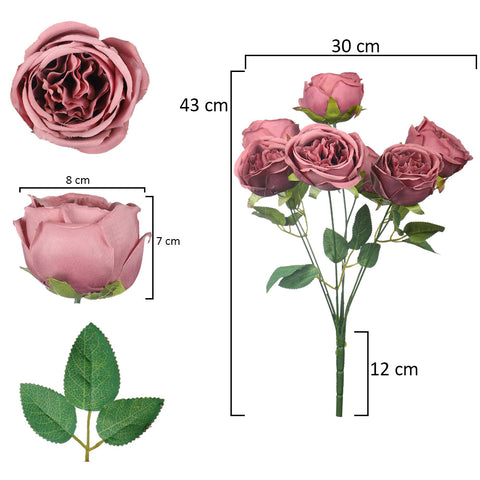 Artificial Rose Flower Bunch