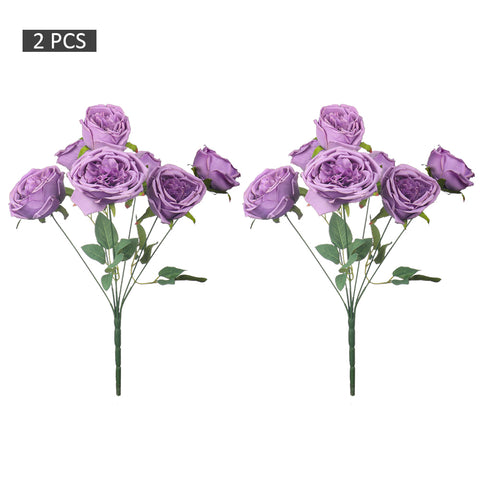 2pcs Artificial Rose Flower Bunch