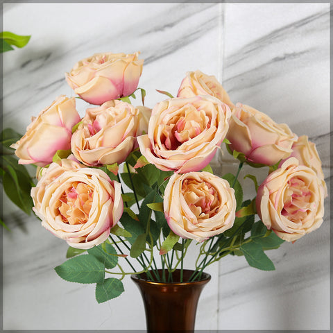 2pcs Artificial Rose Flower Bunch