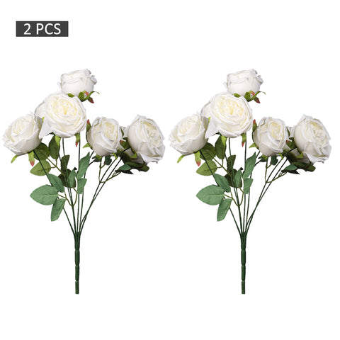 2pcs Artificial Rose Flower Bunch