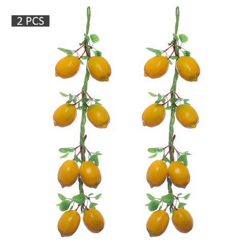 Realistic artificial hanging fruits for indoor and outdoor arrangements