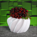 Decorative sculptural wave design vase