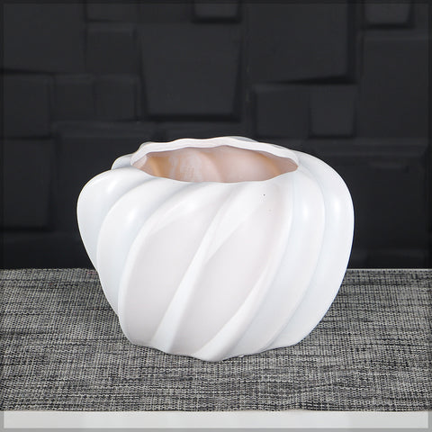 Modern geometric wave ceramic vase