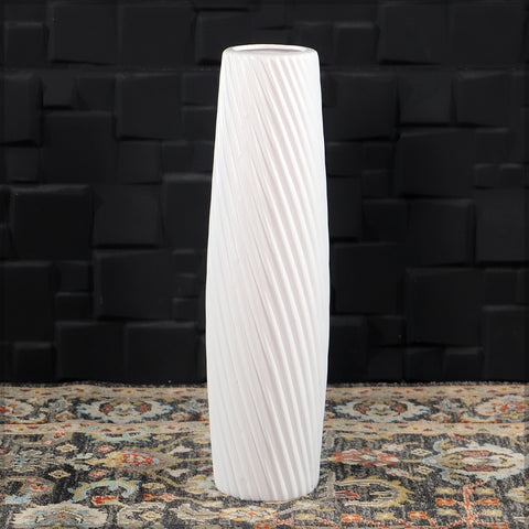 Floor Standing Diagonal Design Ceramic Vase