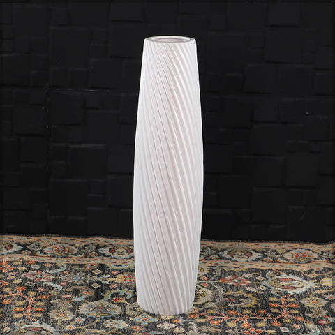 Floor Standing Diagonal Design Ceramic Vase