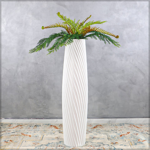 Floor Standing Diagonal Design Ceramic Vase