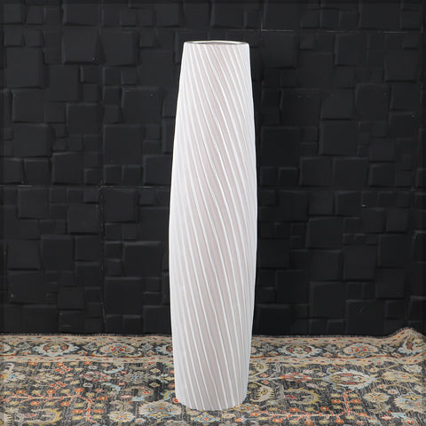 Floor Standing Diagonal Design Ceramic Vase