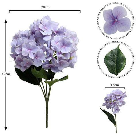 Artificial Hydrangea Silk Flower Bunch