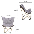 Portable butterfly chair with side storage bag for convenience