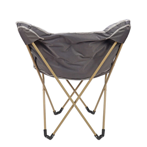 Folding butterfly chair with easy-to-clean polyester material