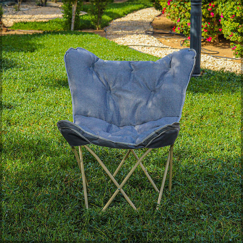 Butterfly chair outdoor with durable steel frame for long-lasting use