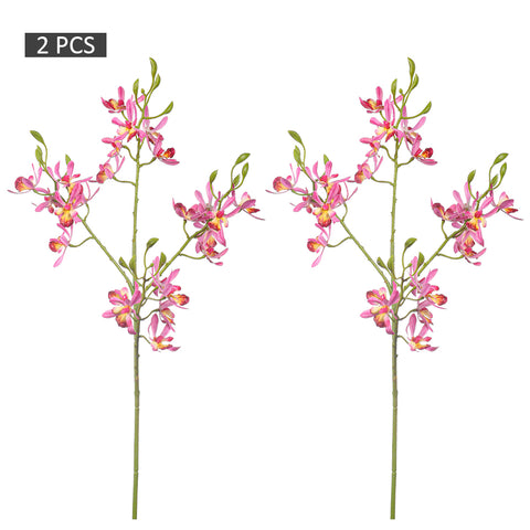 2PCS Artificial Silk Orchid Flowers