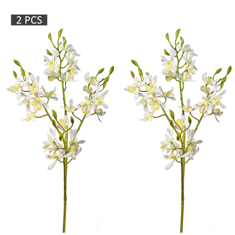 2PCS Artificial Silk Orchid Flowers