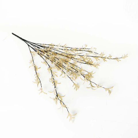 Artificial twigs with leaves for creating a twig tree