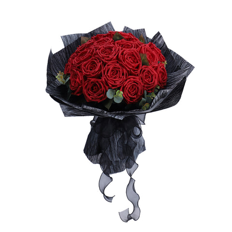 Luxury Valentines Forever Red Roses Bouquet