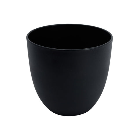 Modern black plastic planters pot