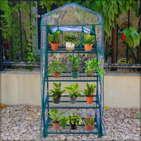 4 tier shelving stand for herbs perfect for organizing plants in small spaces