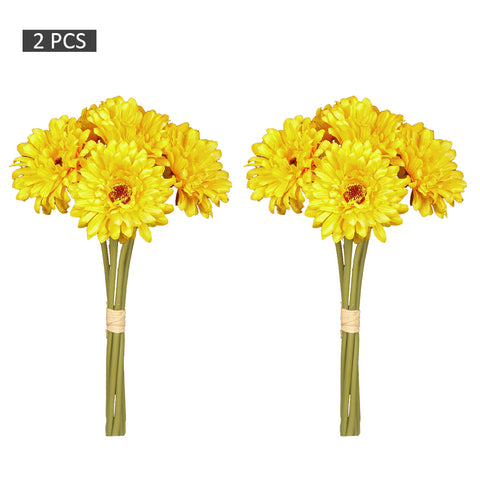 2Pcs Artificial Daisy Flower Stems