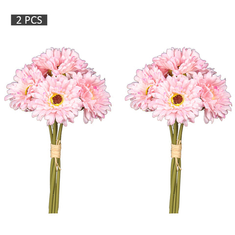 2Pcs Artificial Daisy Flower Stems