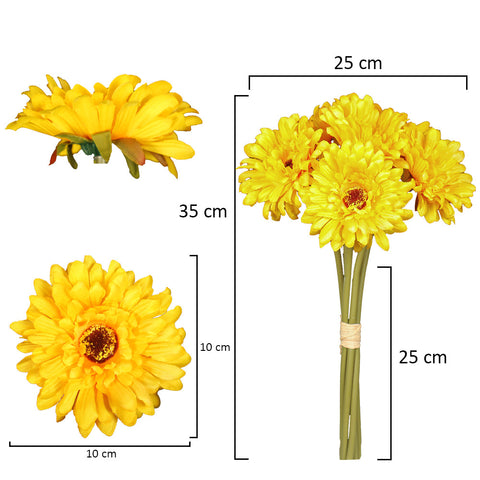 2Pcs Artificial Daisy Flower Stems