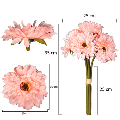 2Pcs Artificial Daisy Flower Stems