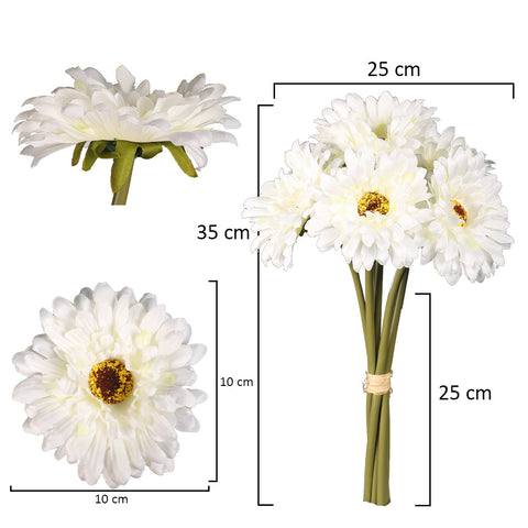 2Pcs Artificial Daisy Flower Stems