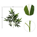 Faux bamboo leaves green