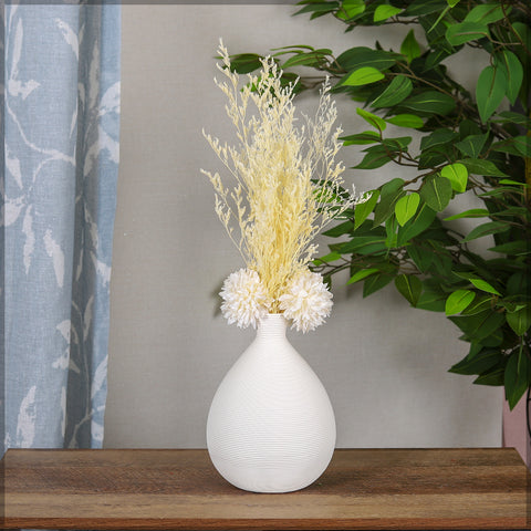 Stylish ceramic bulb vase for home decoration