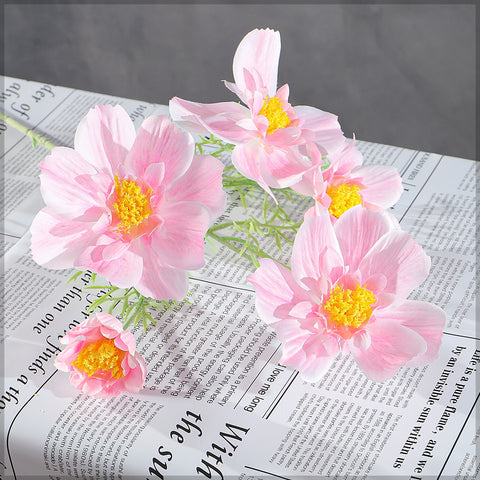 Five Heads Artificial Cosmos Flower