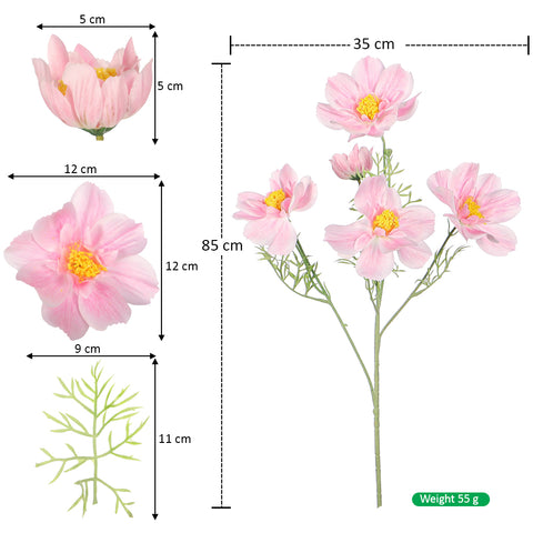 Five Heads Artificial Cosmos Flower