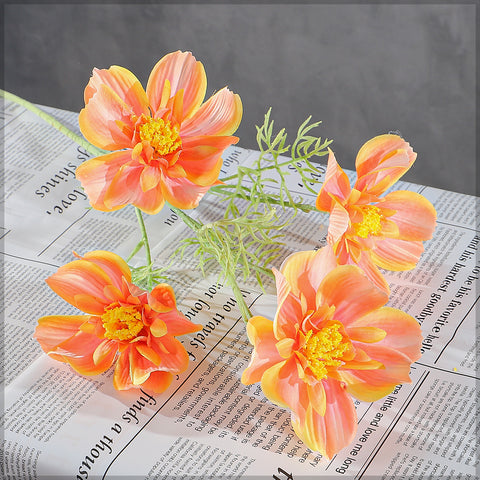 Five Heads Artificial Cosmos Flower