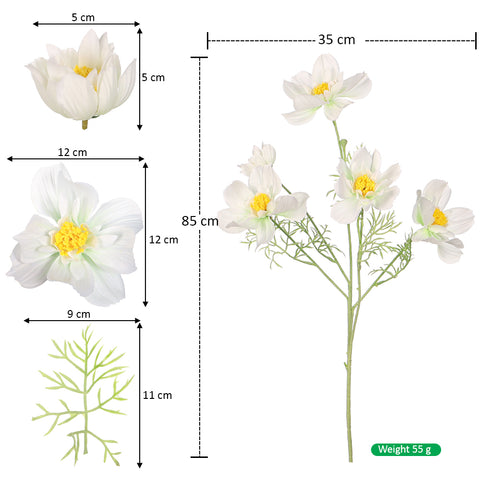 Five Heads Artificial Cosmos Flower