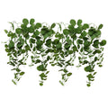 Artificial hanging bush with geranium foliage for indoor decoration