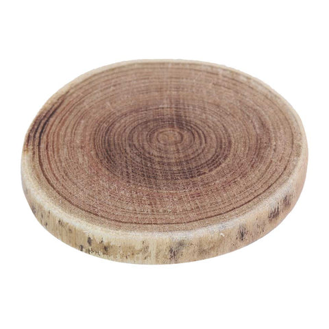 Natural Unfinished Wood Round Slice Chips