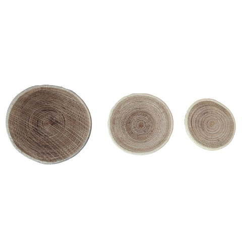 Natural Unfinished Wood Round Slice Chips