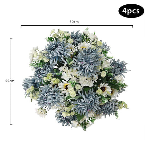 Artificial Peony Duchess With Daily Flower Blue