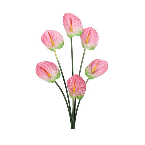 Artificial Single Anthurium Flower Pink