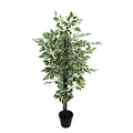 Artificial white ficus simulation plant