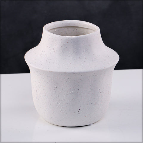 Ikebana White Ceramic Vase