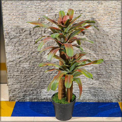 Iron red edge artificial plant for home decor