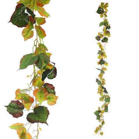 Artificial hanging grape leaf 2m long