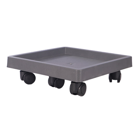 Square Plastic Plant Caddy with Wheels