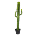 Artificial desert cactus for home decor with vibrant green stems