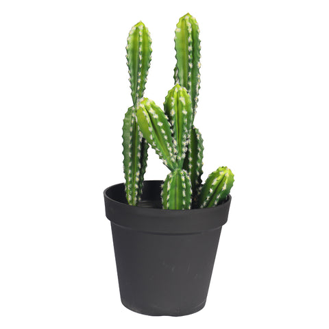 Artificial prickly pear cactus with flocked finish