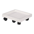 Square plastic plant caddy with wheels