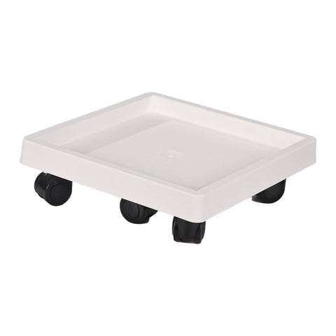 Square plastic plant caddy with wheels