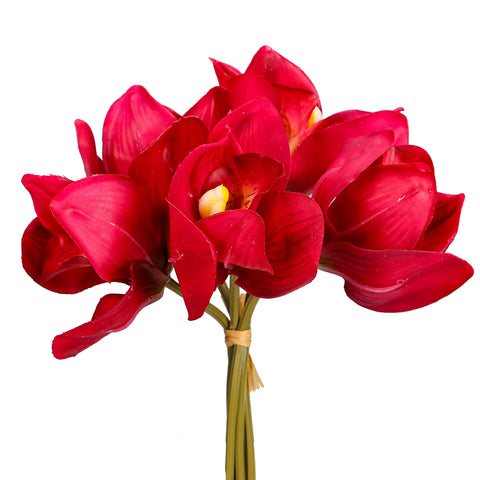 Real Touch Fake Cymbidium Flower Bunch